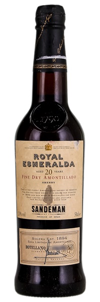 N.V. Sandeman Jerez-Xérès Finest Amontillado 20 years Royal Esmeralda, 375ml