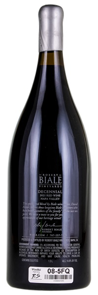 2021 Robert Biale Vineyards Decennial, 1.5ltr