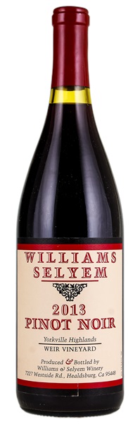2013 Williams Selyem Weir Vineyard Pinot Noir