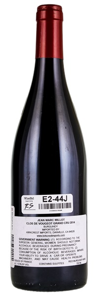 2014 Jean Marc Millot Clos Vougeot Grand Maupertui, 750ml