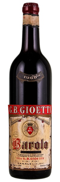 1966 G.B. Gioetti Barolo, 750ml