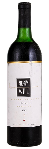 1991 Andrew Will Sunshine "R" Merlot, 750ml