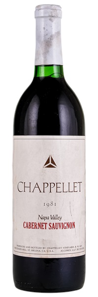 1981 Chappellet Vineyards Cabernet Sauvignon, 750ml