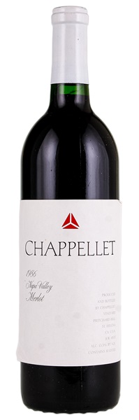 1986 Chappellet Vineyards Merlot, 750ml