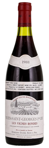 1988 Daniel Rion Nuits St. Georges Les Vignes Rondes, 750ml