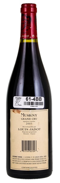 2003 Louis Jadot Le Musigny, 750ml