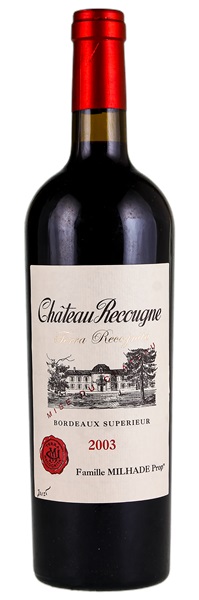 2003 Château Recougne Terra Recognita, 750ml