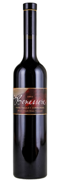 2002 Benessere Black Glass Zinfandel, 750ml