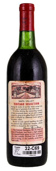 1973 Charles Krug Vintage Selection Cabernet Sauvignon, 750ml