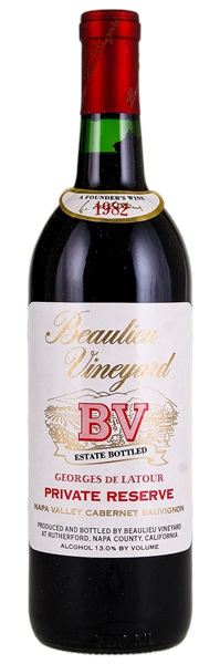 1982 Beaulieu Vineyard Georges de Latour Private Reserve Cabernet Sauvignon