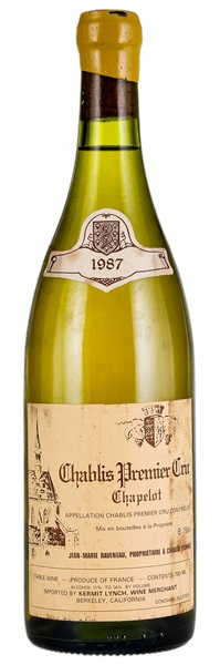 1987 Domaine Francois Raveneau Chablis Chapelot, 750ml