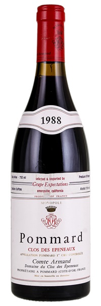 1988 Comte Armand Pommard Clos des Epeneaux, 750ml