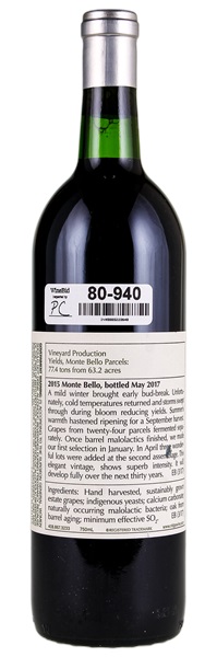 2015 Ridge Monte Bello, 750ml