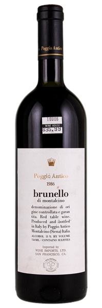 1986 Poggio Antico Brunello di Montalcino, 750ml