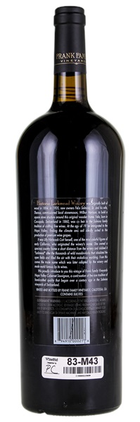 2001 Frank Family Vineyards Rutherford Reserve Cabernet Sauvignon, 1.5ltr