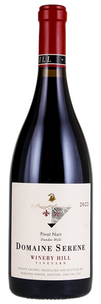 2022 Domaine Serene Winery Hill Vineyard Pinot Noir, 750ml
