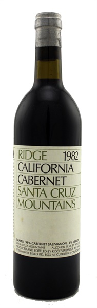 1982 Ridge Santa Cruz Cabernet Sauvignon, 750ml