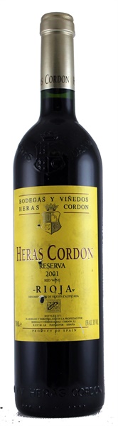 2001 Bodegas y Viñedos Heras Cordon Rioja Reserva, 750ml