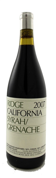 2007 Ridge Lytton Estate Syrah/Grenache, 750ml