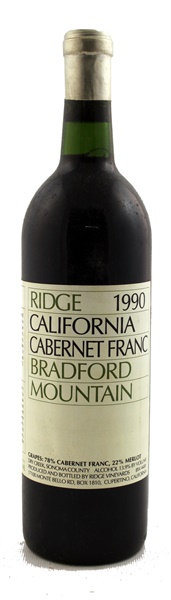 1990 Ridge Bradford Mountain Cabernet Franc, 750ml