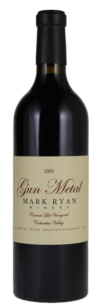 2003 Mark Ryan Winery Gun Metal Conner Lee Vineyard Red Wine, 750ml