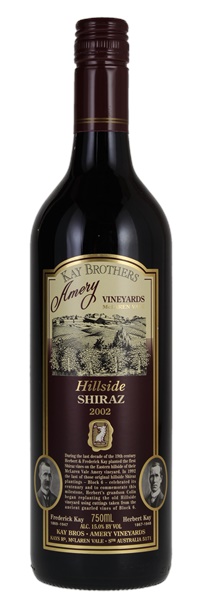 2002 Kay Brothers Amery Vineyards Hillside Shiraz (Screwcap), 750ml