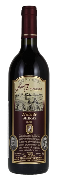 2001 Kay Brothers Amery Vineyards Hillside Shiraz, 750ml