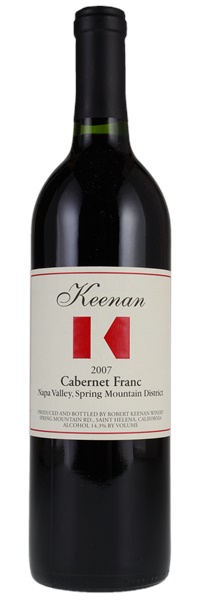 2007 Robert Keenan Winery Spring Mountain District Cabernet Franc, 750ml