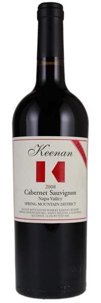 2008 Robert Keenan Winery Spring Mountain Reserve Cabernet Sauvignon, 750ml