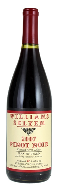 2007 Williams Selyem Flax Vineyard Pinot Noir, 750ml