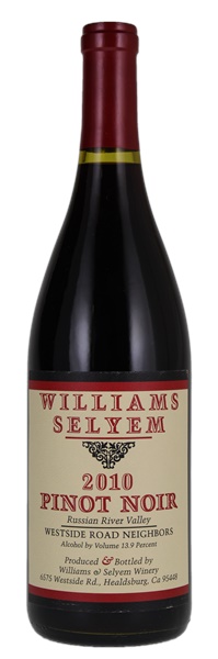 2010 Williams Selyem Westside Road Neighbors Pinot Noir, 750ml