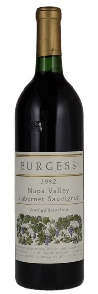 1982 Burgess Vintage Selection Cabernet Sauvignon, 750ml
