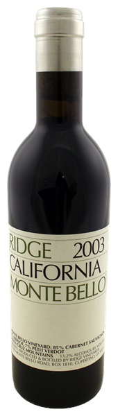 2003 Ridge Monte Bello, 375ml