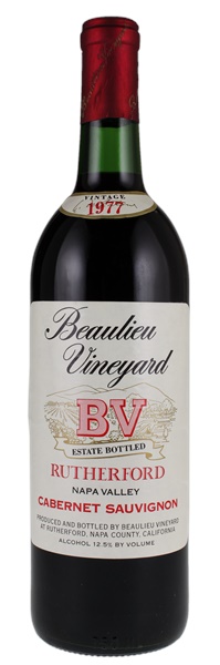 1977 Beaulieu Vineyard Rutherford Cabernet Sauvignon, 750ml