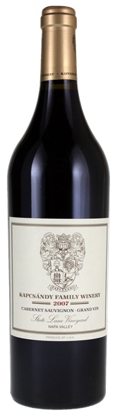 2007 Kapcsandy Family Wines State Lane Vineyard Grand Vin Cabernet Sauvignon, 750ml
