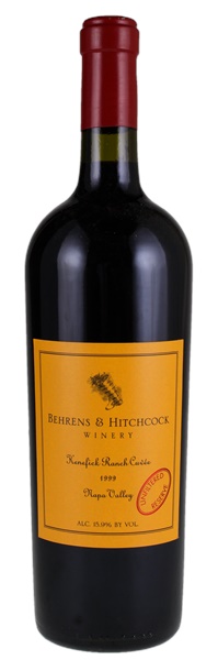 1999 Behrens & Hitchcock Kenefick Ranch Cuvee Unfiltered Reserve Red Table Wine, 750ml
