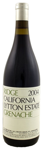 2004 Ridge Lytton Estate Grenache ATP, 750ml