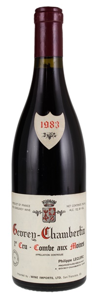 1983 Domaine Philippe Leclerc Gevrey-Chambertin Combes aux Moines, 750ml