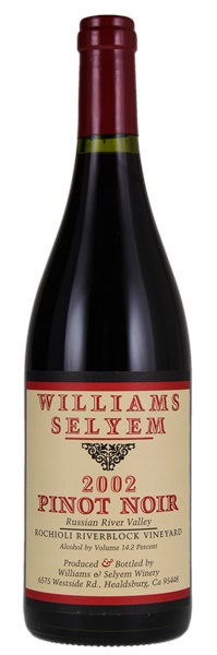 2002 Williams Selyem Rochioli Riverblock Vineyard Pinot Noir, 750ml
