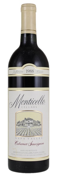 1988 Monticello Vineyards Jefferson Cuvee Cabernet Sauvignon, 750ml