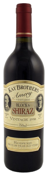 1998 Kay Brothers Amery Block 6 Shiraz, 750ml