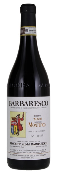2008 Produttori del Barbaresco Barbaresco Montefico Riserva, 750ml