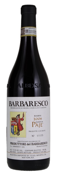 2008 Produttori del Barbaresco Barbaresco Paje Riserva, 750ml