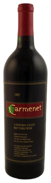 1982 Carmenet Estate Bottled Sonoma Valley Red, 750ml
