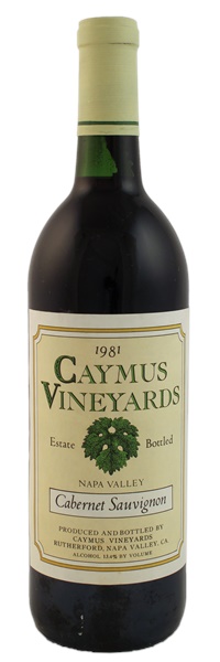 1981 Caymus Cabernet Sauvignon, 750ml