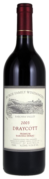 2003 Burge Family Winemaker's Premium Draycott Shiraz, 750ml