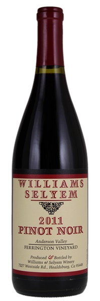 2011 Williams Selyem Ferrington Vineyard Pinot Noir, 750ml