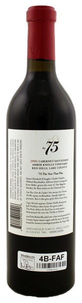 2006 75 Wine Company Amber Knolls Cabernet Sauvignon, 750ml