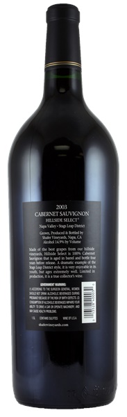 2003 Shafer Vineyards Hillside Select Cabernet Sauvignon, 1.5ltr
