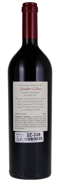 2009 Schrader Beckstoffer To Kalon Vineyard Cabernet Sauvignon, 750ml
